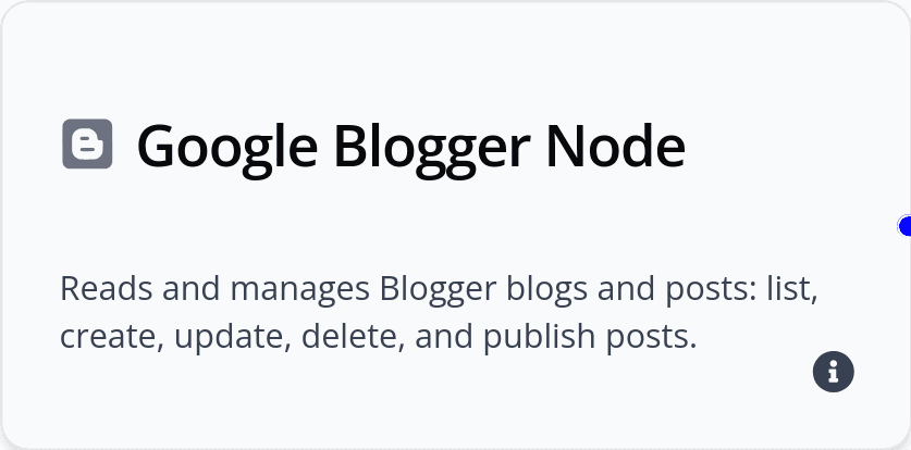 Blogger Tool Node image
