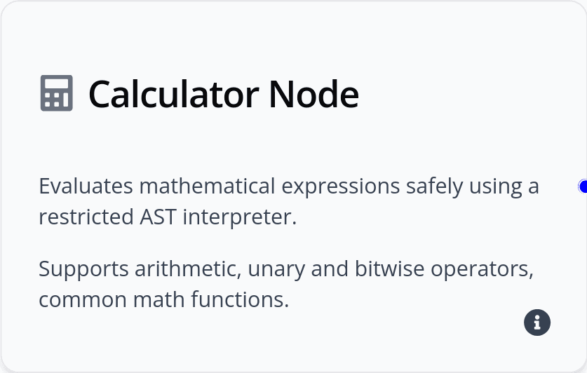 Calculator Local Tool Node image
