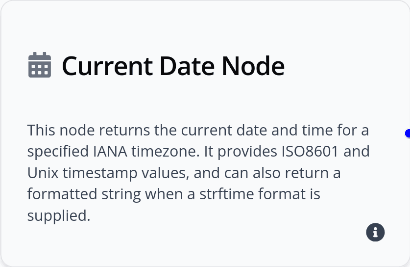 Current Date Tool Node image